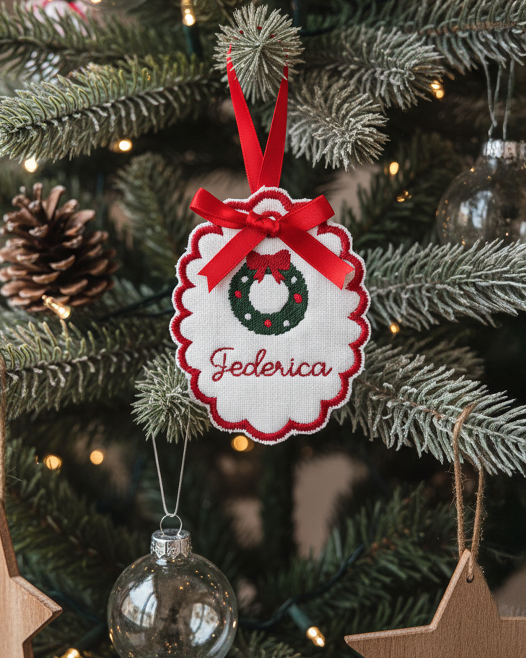 Charm natalizio personalizzato con nome