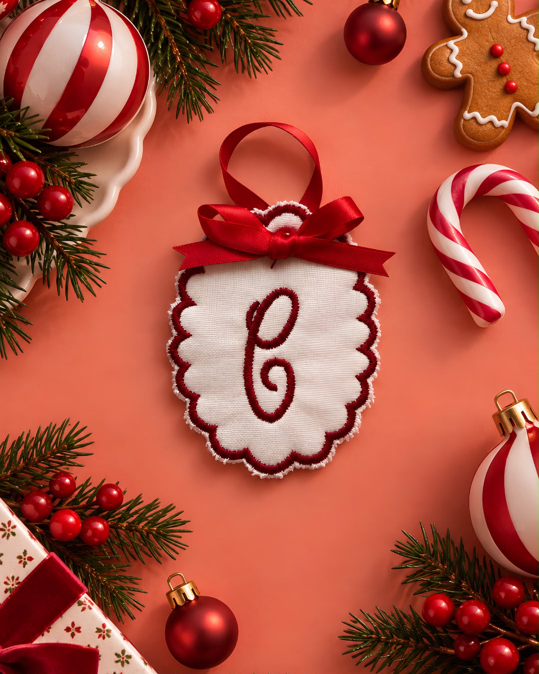 Charm natalizio personalizzato - Monogram