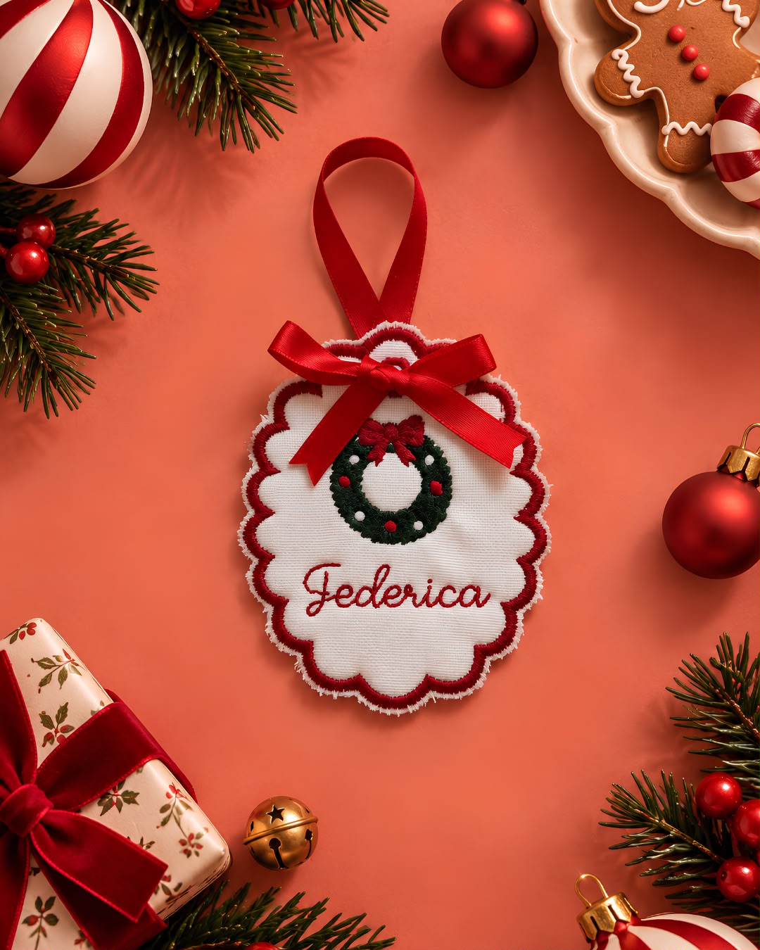 Charm natalizio personalizzato con nome