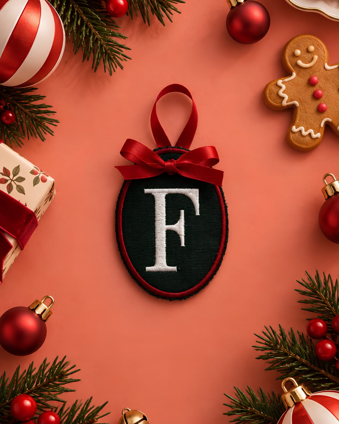 Charm natalizio personalizzato - Monogram