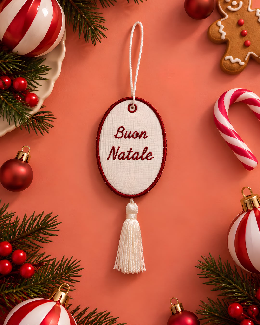 Charm ovale con nappa