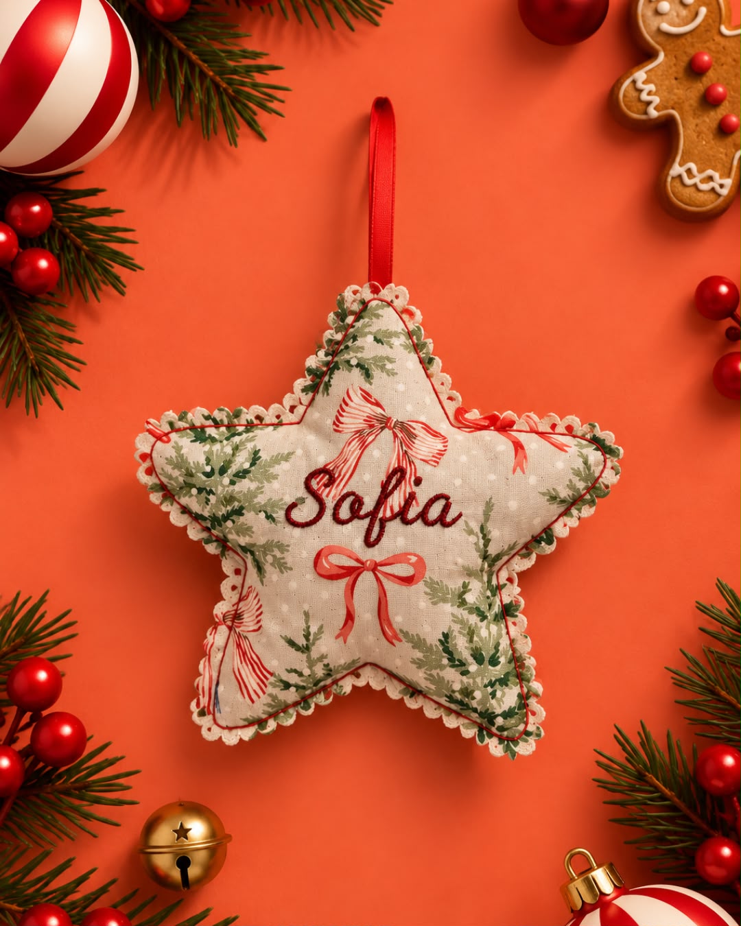 Decorazione natalizia imbottita personalizzata