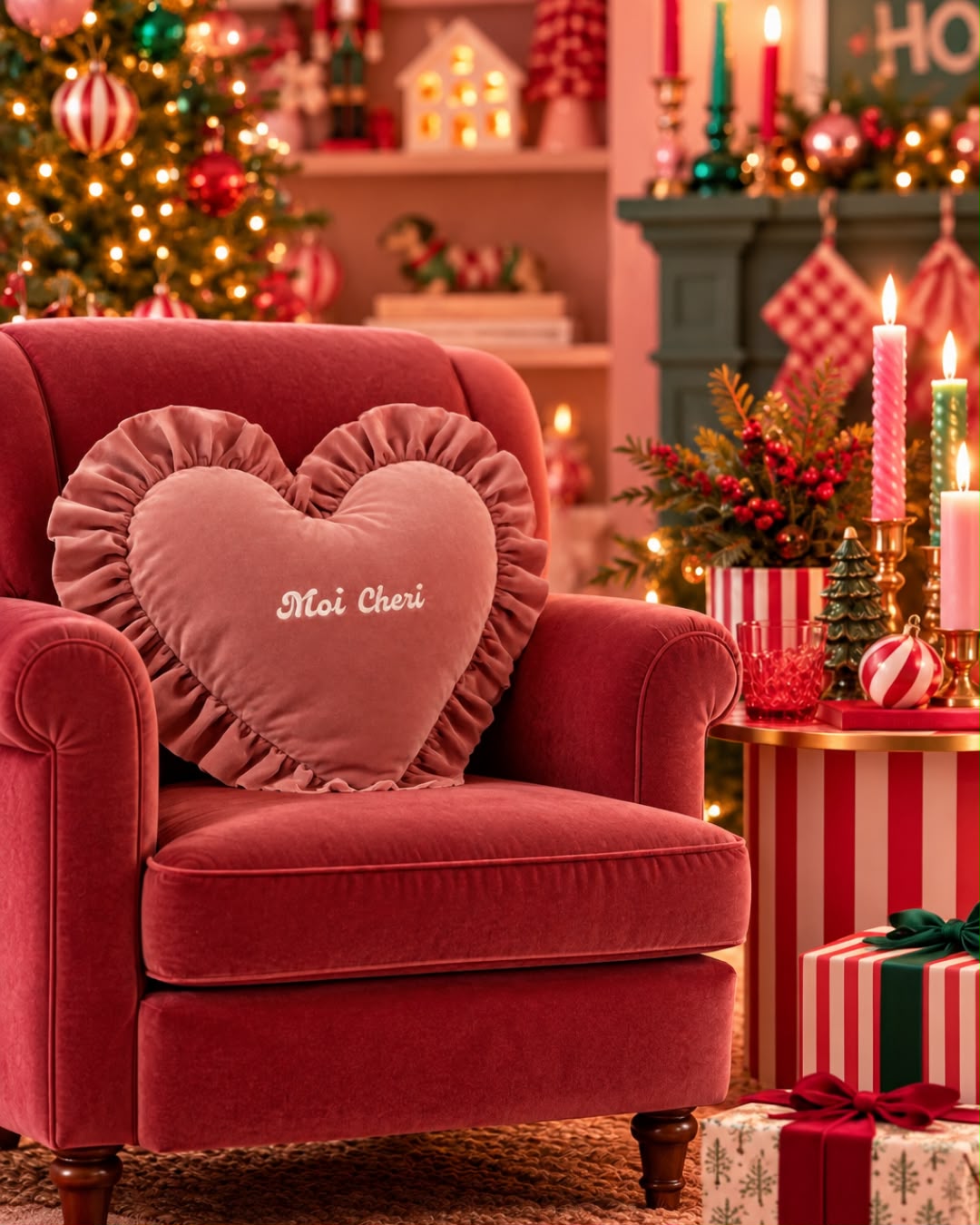 Cuscino Cuore Christmas